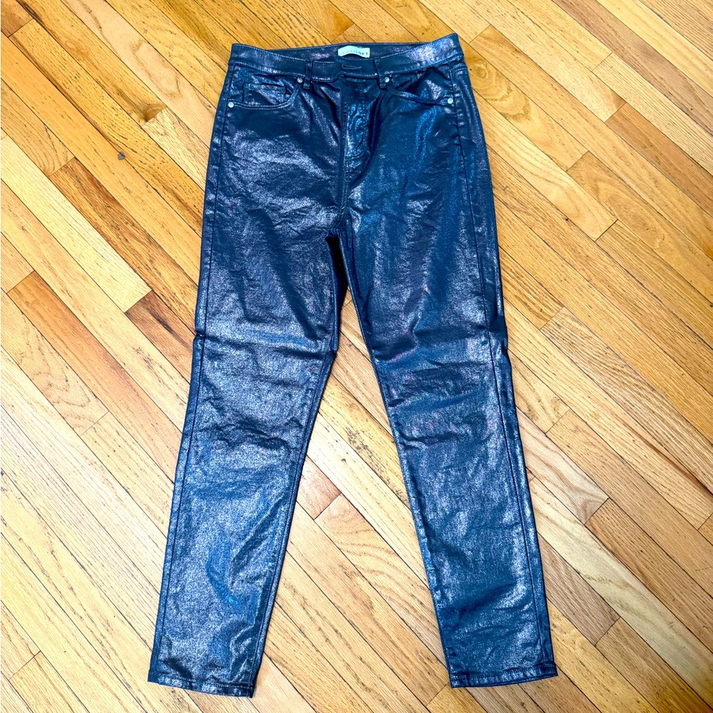 Metallic Silver Pants